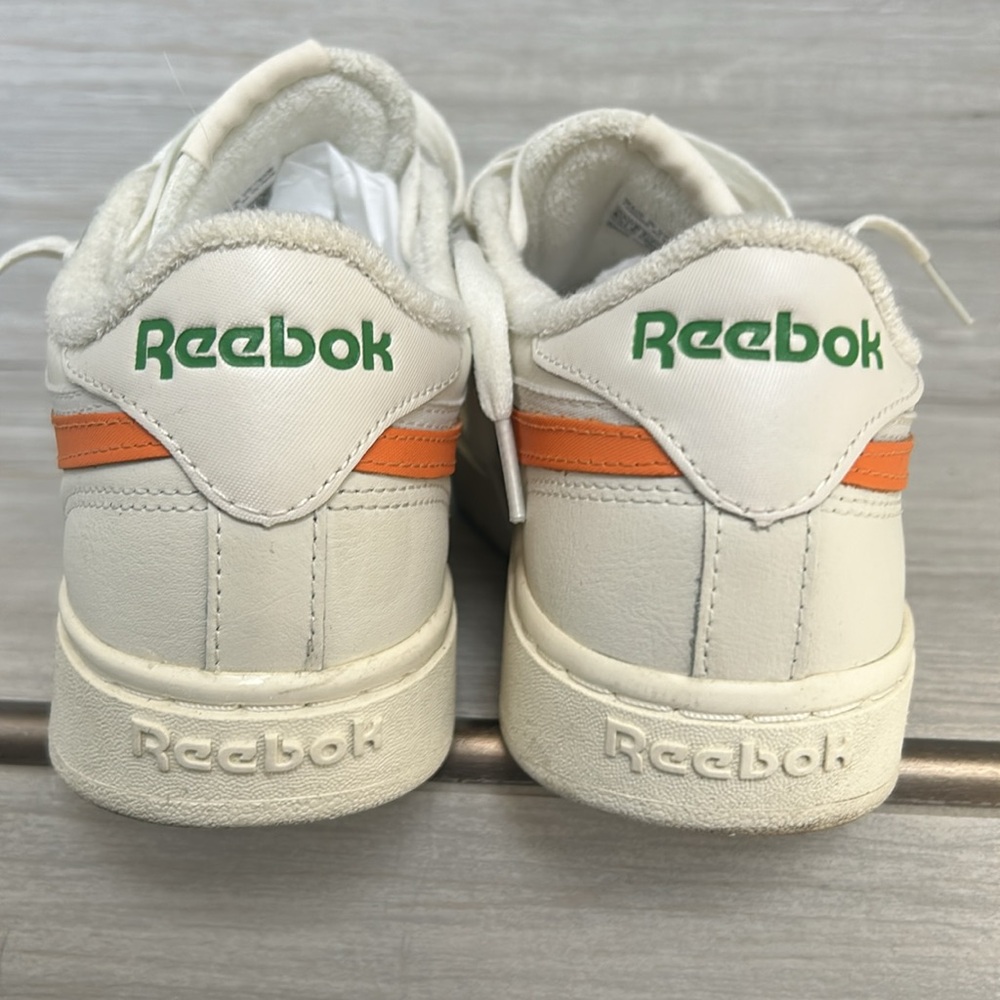 Rare! Orange/Cream Reebok Revenge Double C Leather Sneakers - Picture 8 of 10